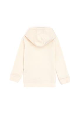 Kız Çocuk Krem Kapüşonlu Basic Sweatshirt - 50296388019
