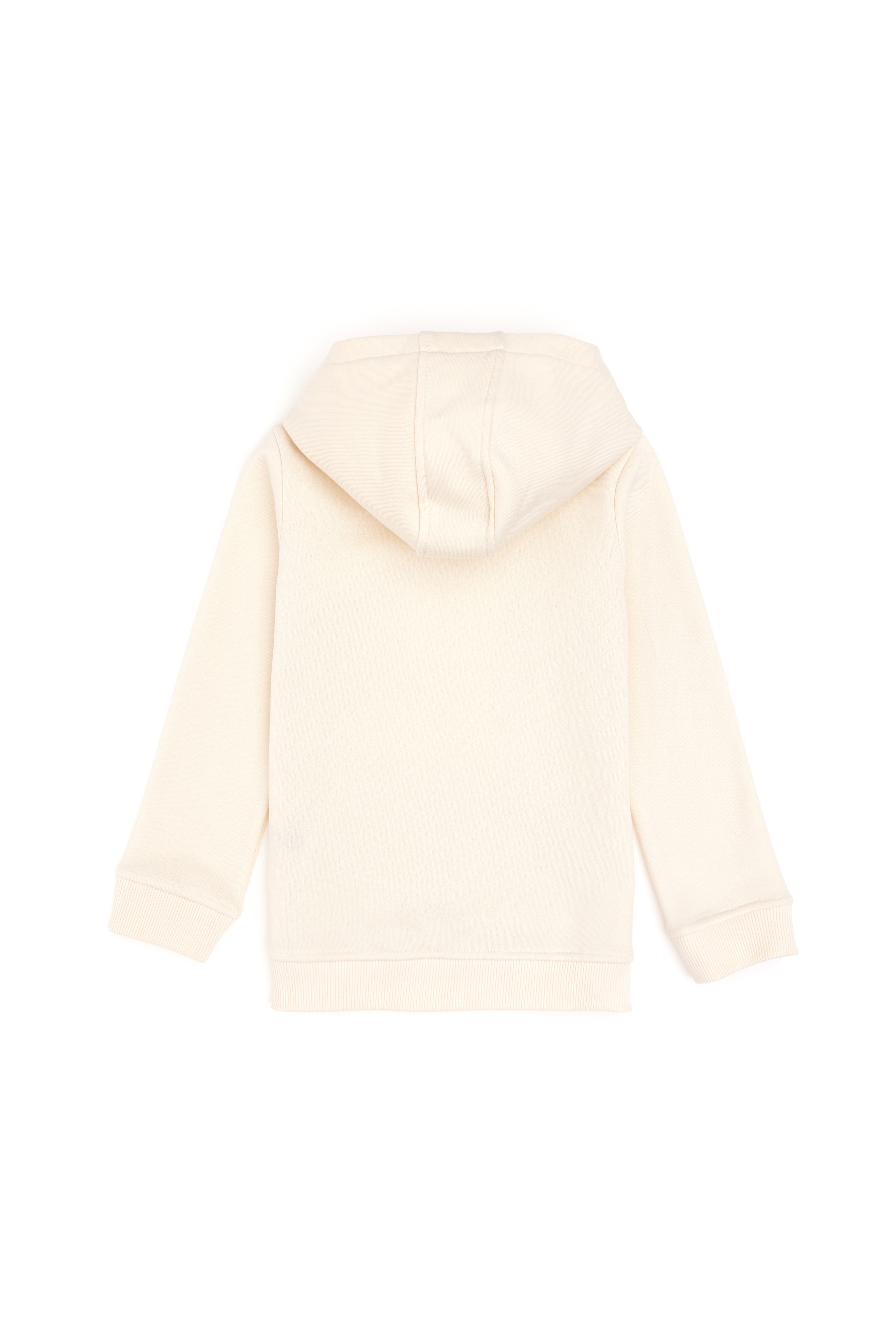 Kız Çocuk Krem Kapüşonlu Basic Sweatshirt - Image 5
