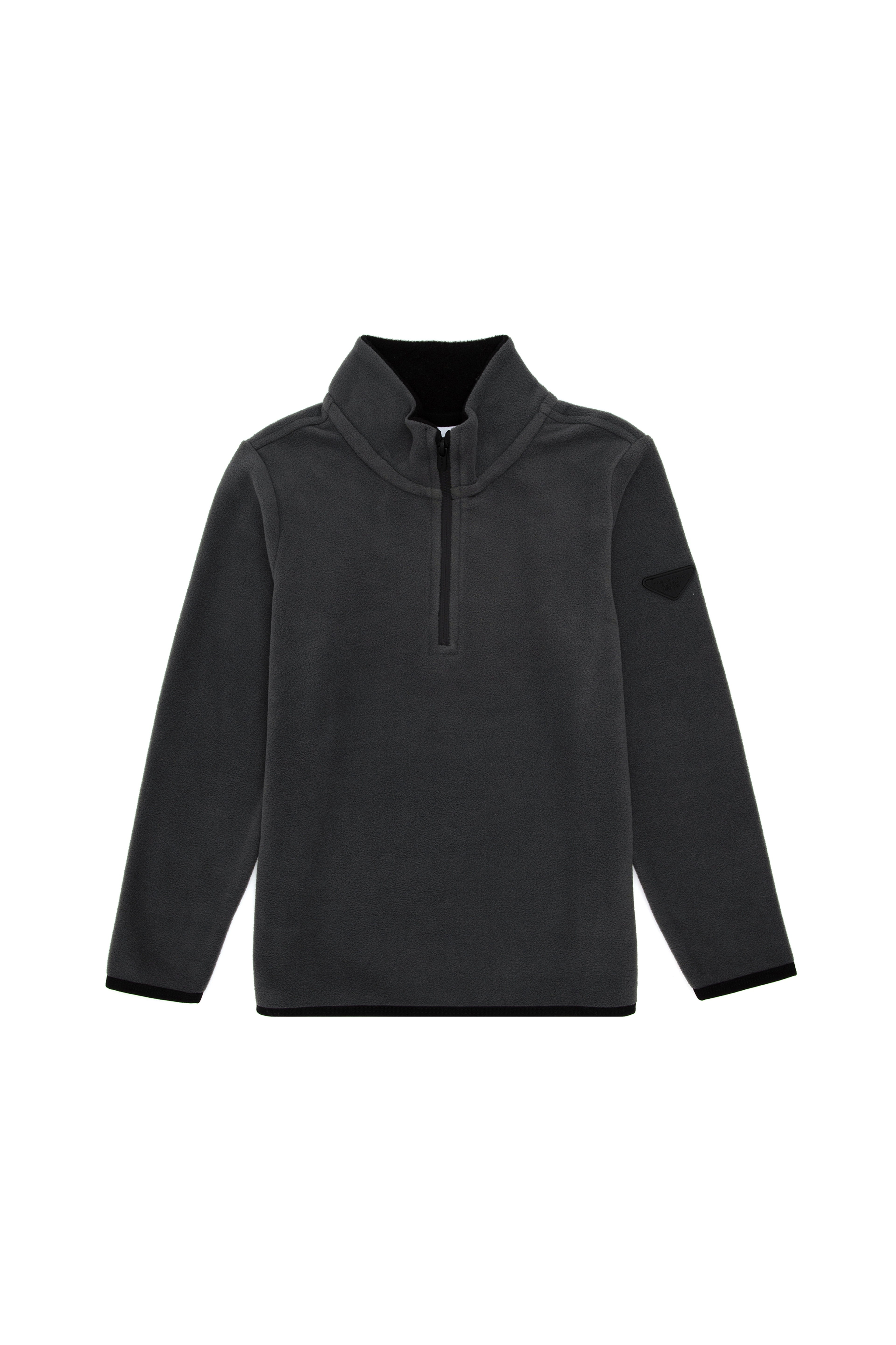 Erkek Çocuk Yarım Fermuarlı Antrasit Polar Sweatshirt - Image 1