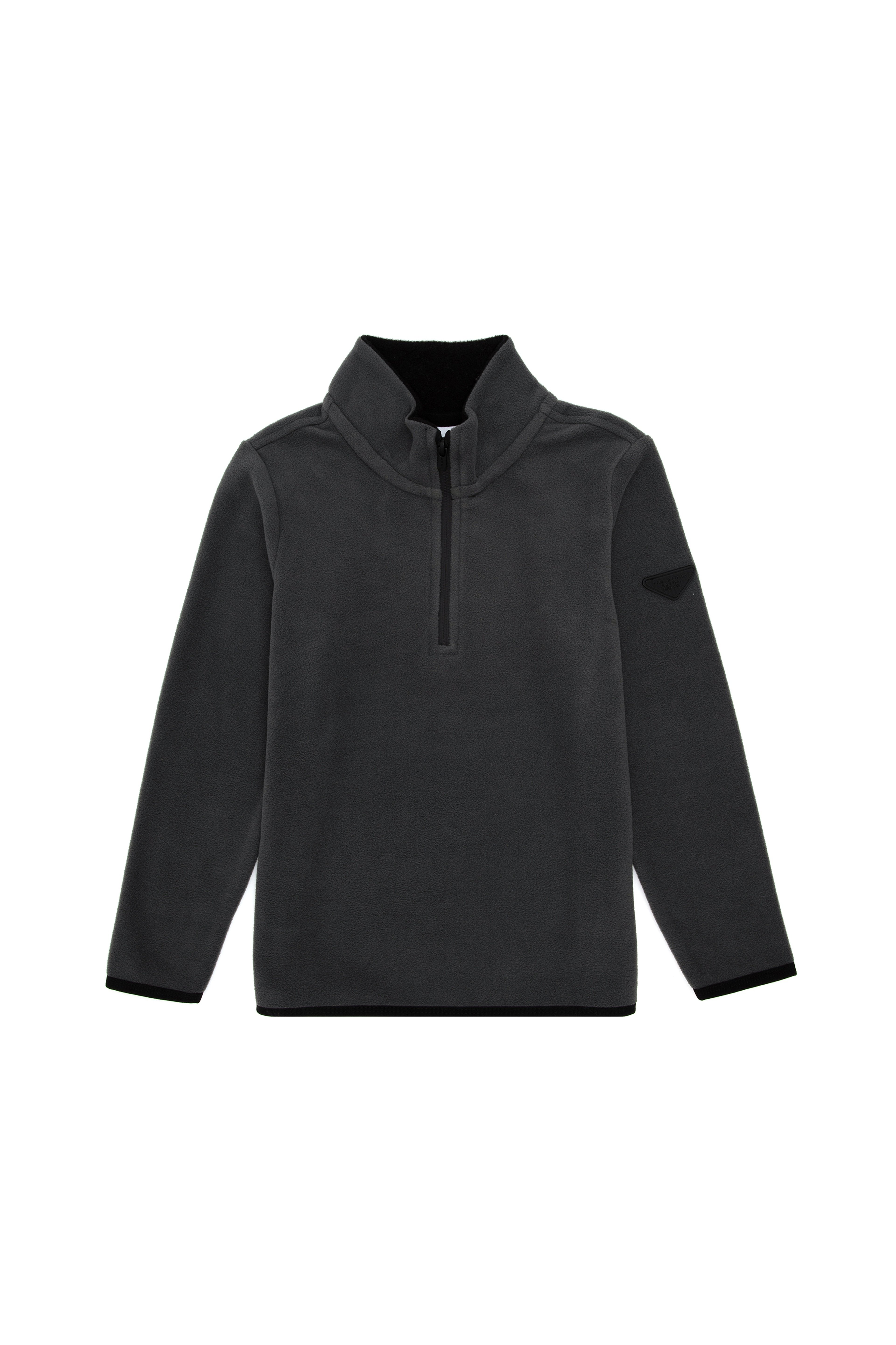 Erkek Çocuk Yarım Fermuarlı Antrasit Polar Sweatshirt
