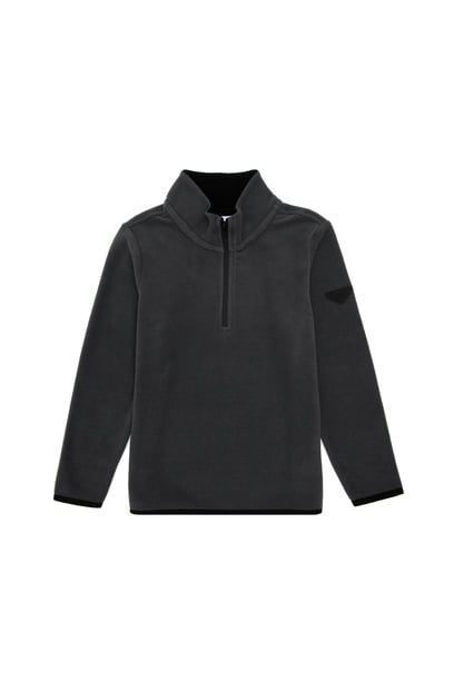 Erkek Çocuk Yarım Fermuarlı Antrasit Polar Sweatshirt