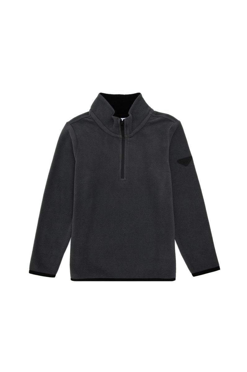 Erkek Çocuk Yarım Fermuarlı Antrasit Polar Sweatshirt
