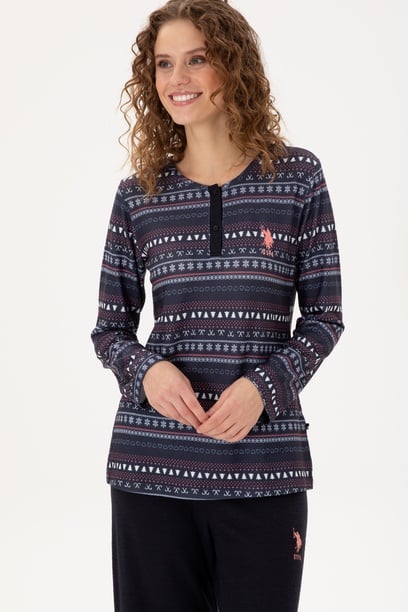 Kadın Lacivert Pijama Takımı
