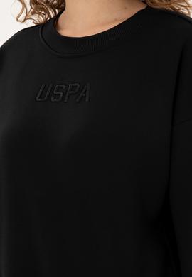 Kadın Siyah Bisiklet Yaka Sweatshirt - 50294751013