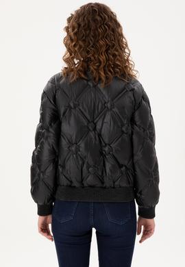 Kadın Siyah Mont - 50289590016