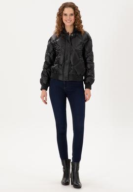 Kadın Siyah Mont - 50289590016