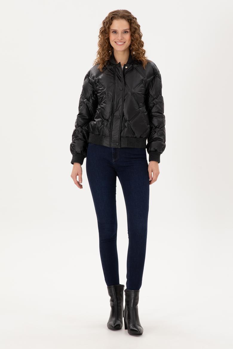 Kadın Siyah Mont - 50289590016