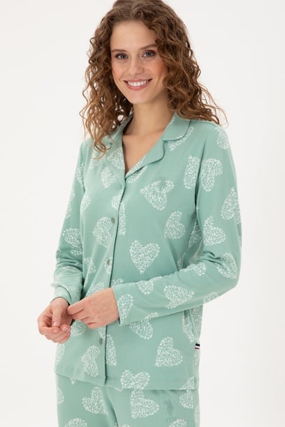 Kadın Mint Pijama Takımı