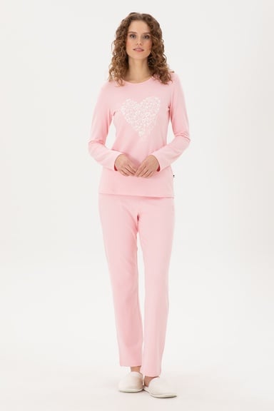 Kadın Pembe Pijama Takımı