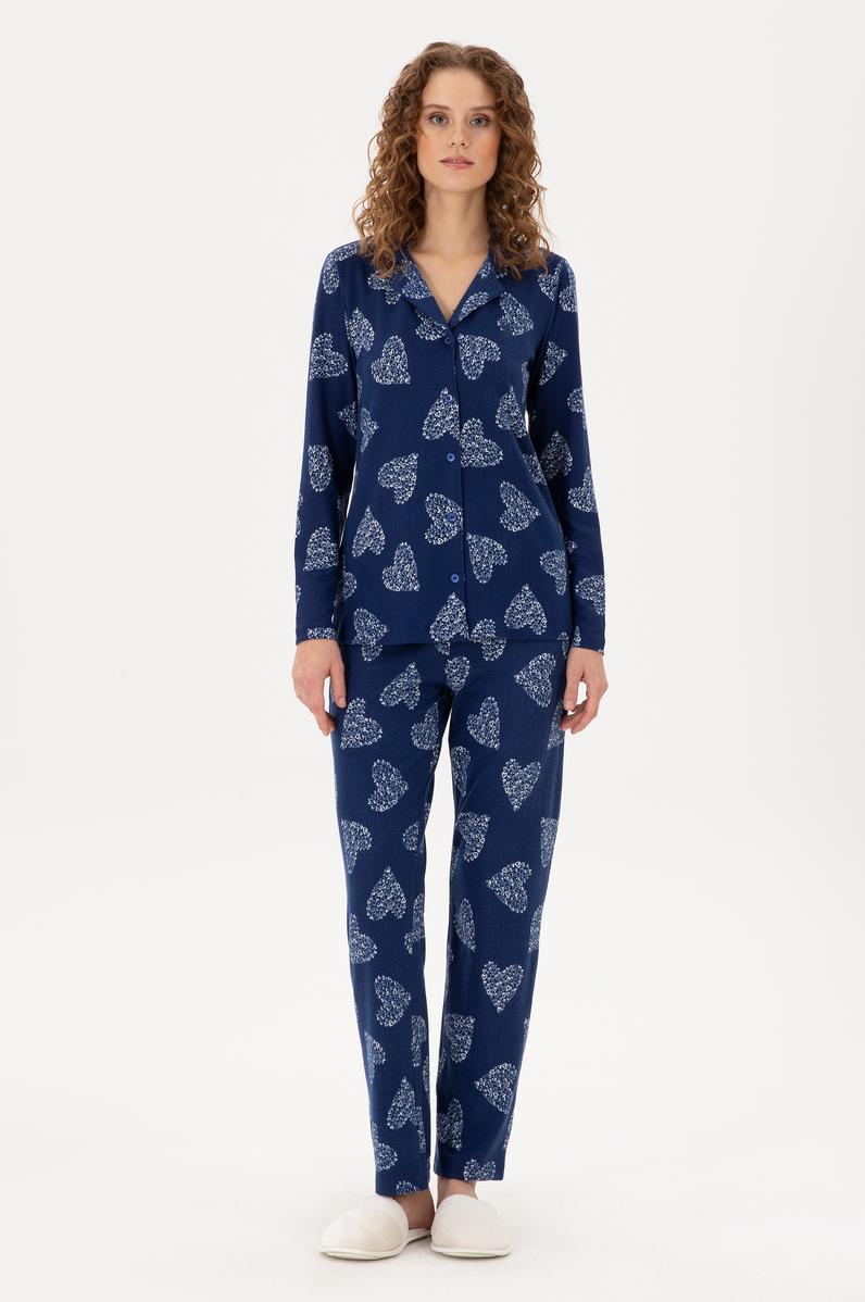 Kadın Lacivert Pijama Takımı