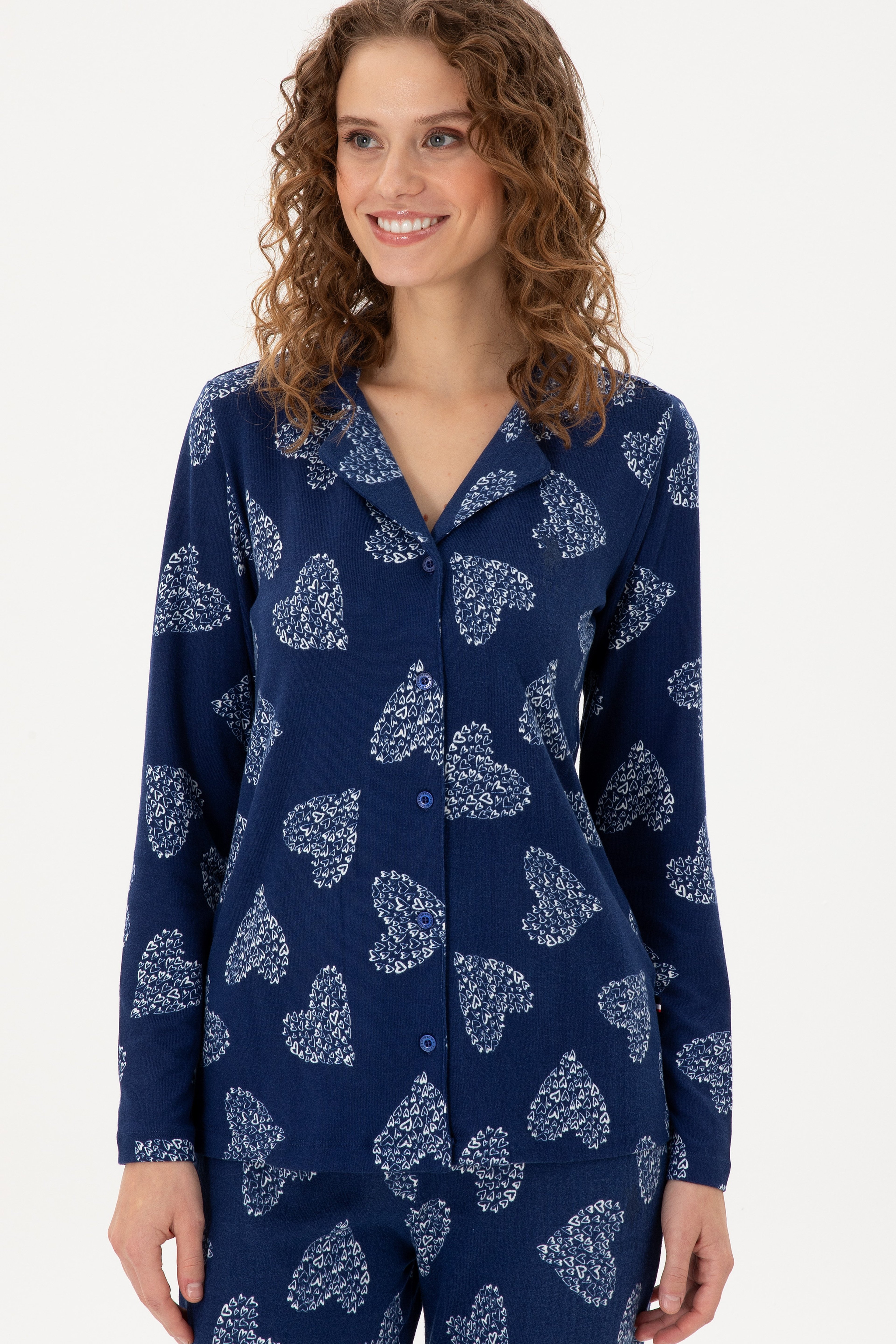 Kadın Lacivert Pijama Takımı