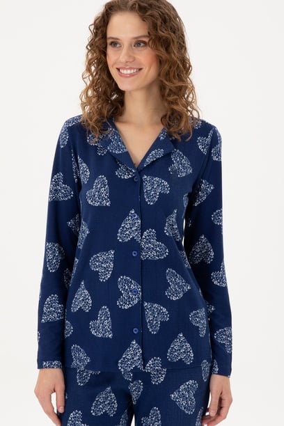 Kadın Lacivert Pijama Takımı