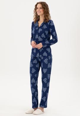 Kadın Lacivert Pijama Takımı - 50302757018