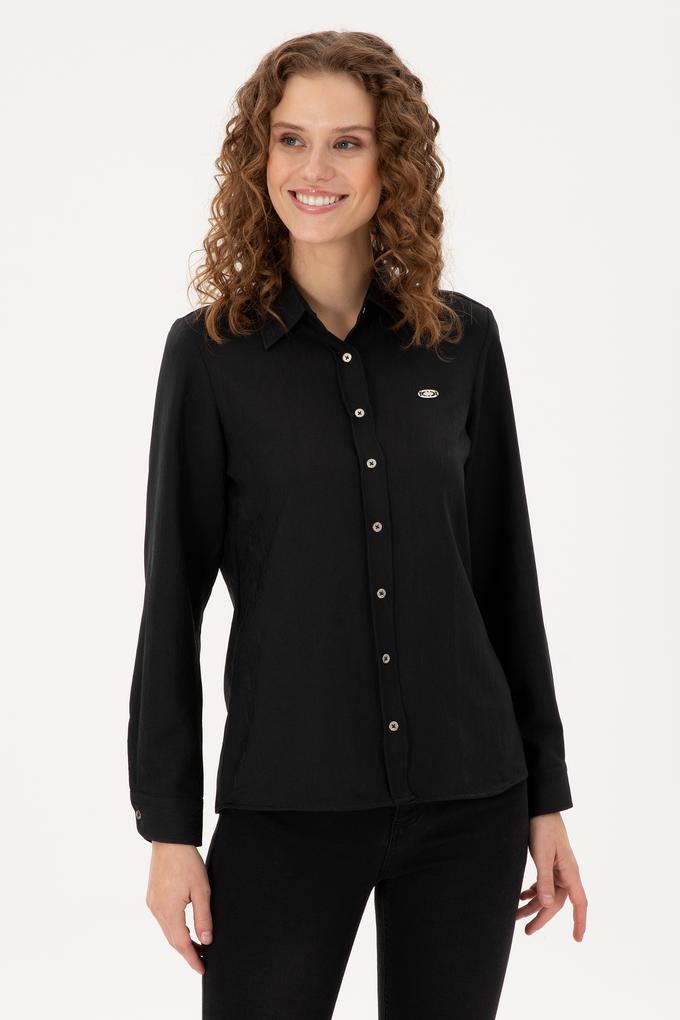 Kadın Siyah Uzun Kollu Gömlek