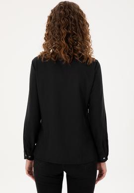 Kadın Siyah Uzun Kollu Gömlek - 50289820013
