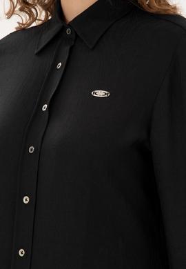 Kadın Siyah Uzun Kollu Gömlek - 50289820013