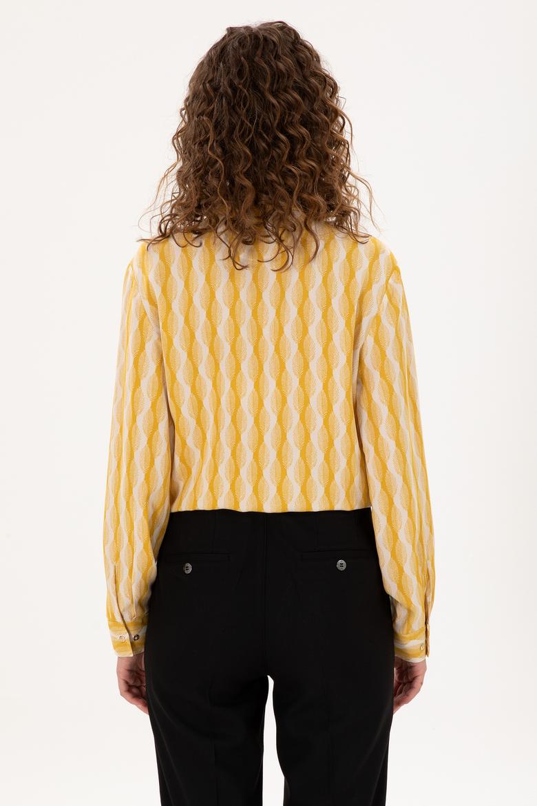 Kadın Sarı Uzun Kollu Gömlek - 50289917007