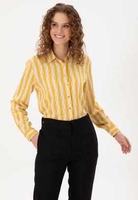 Kadın Sarı Uzun Kollu Gömlek - 50289917007