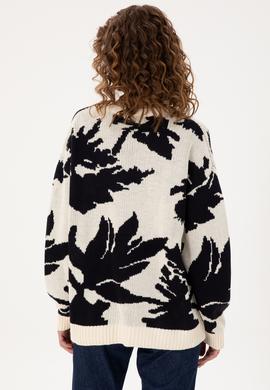 Kadın Krem Bisiklet Yaka Kazak - 50291572015