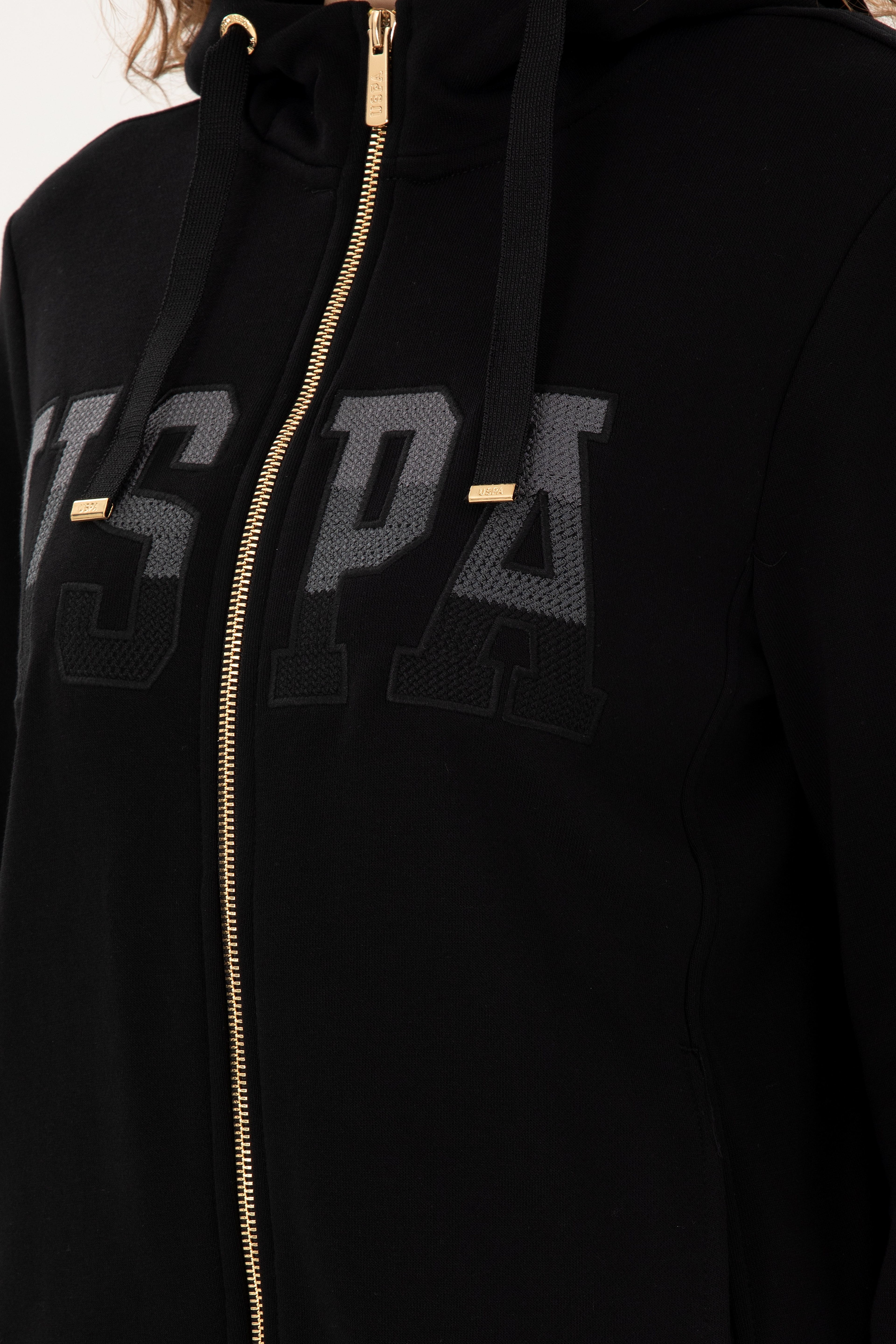 Kadın Siyah Basic Kapüşonlu Sweatshirt