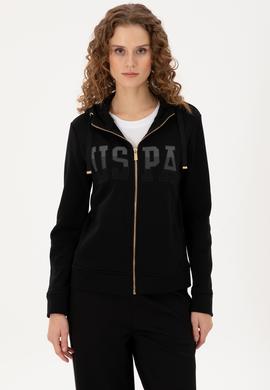 Kadın Siyah Basic Kapüşonlu Sweatshirt - 50289540008