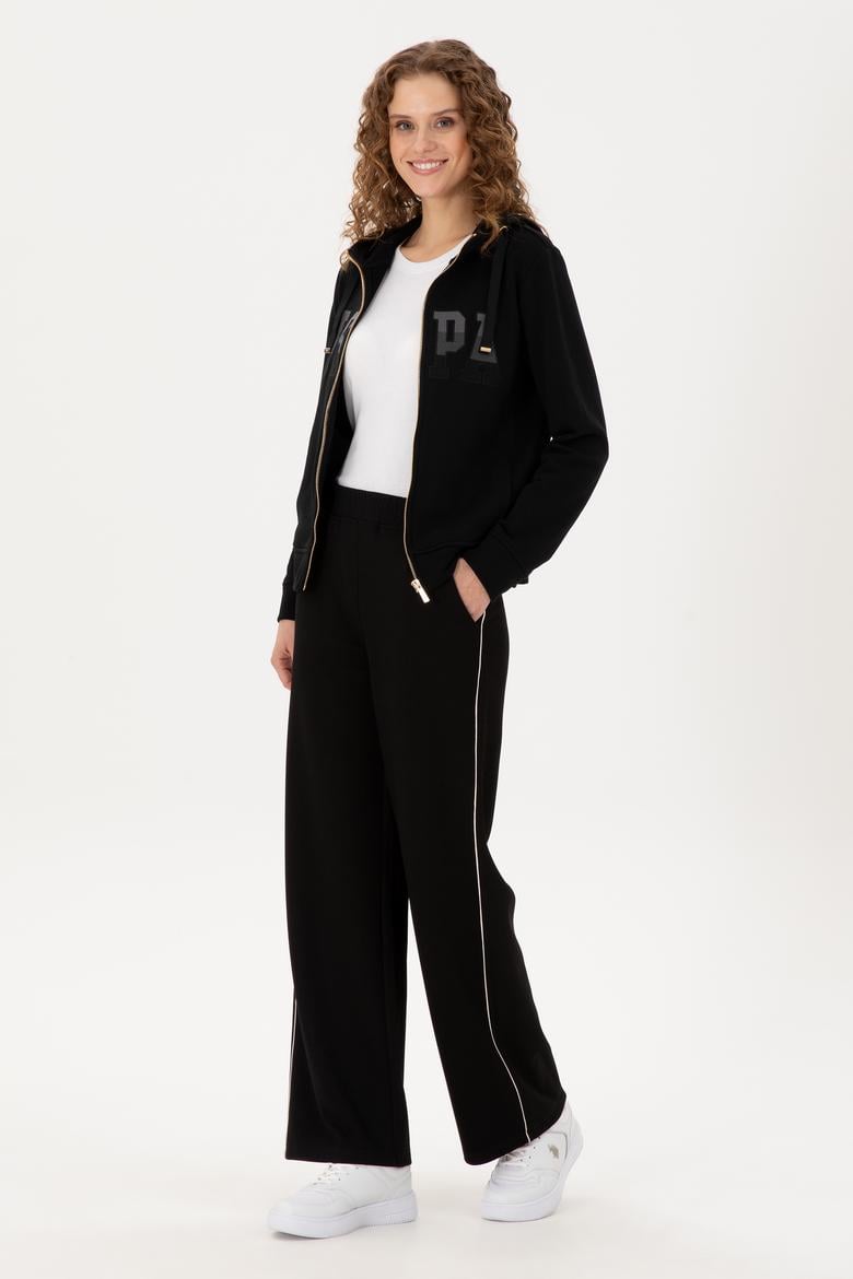 Kadın Siyah Basic Kapüşonlu Sweatshirt - 50289540008