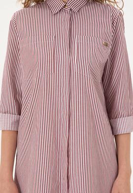 Kadın Bordo Çizgili Mini Boy Dokuma Elbise - 50297375011