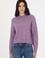 Kadın Menekşe Melanj Bisiklet Yaka Kazak