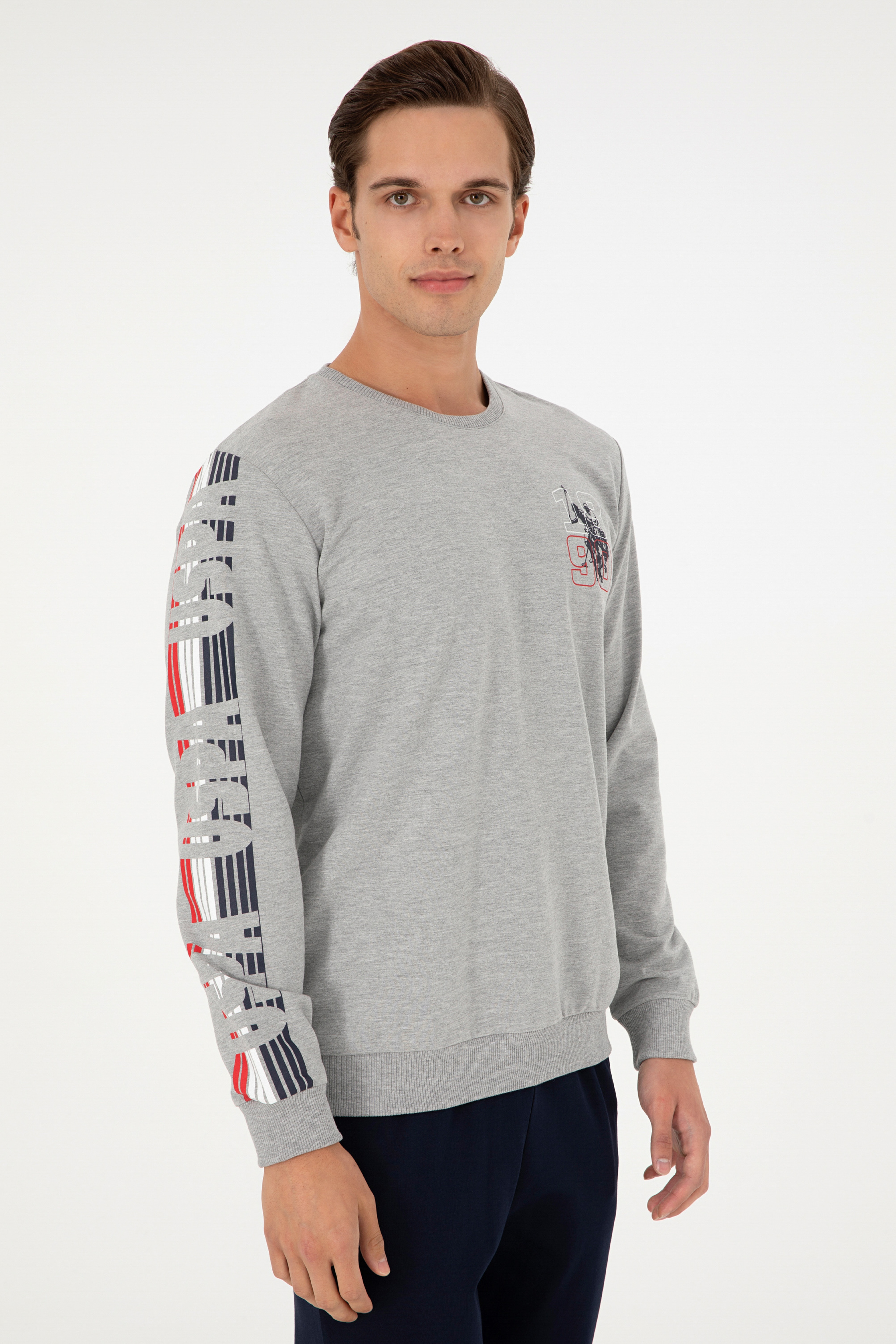 Erkek Gri Melanj Pijama Takımı - Image 3