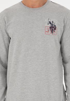 Erkek Gri Melanj Pijama Takımı - 50301716005