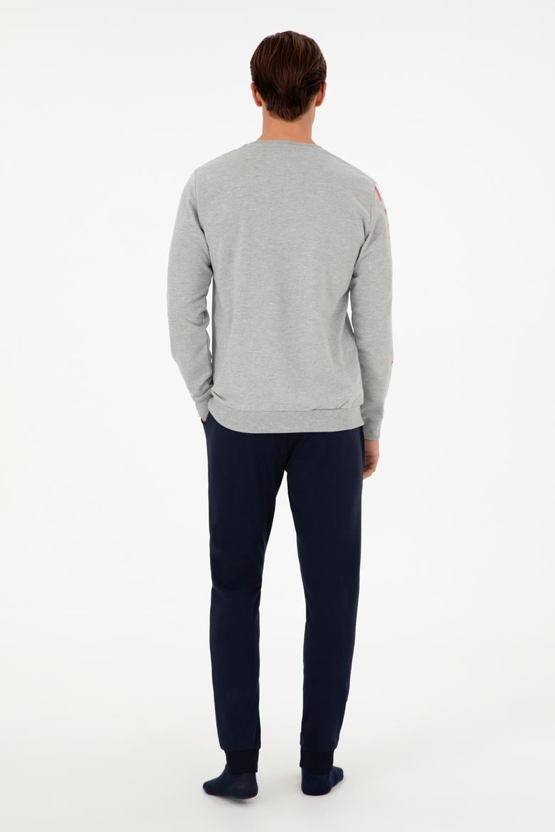 Erkek Gri Melanj Pijama Takımı - 50301716005