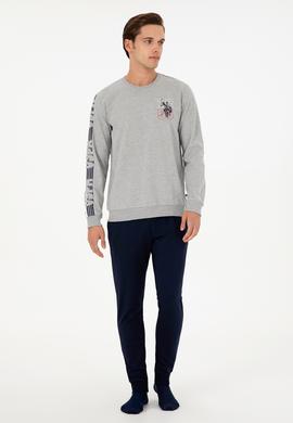 Erkek Gri Melanj Pijama Takımı - 50301716005