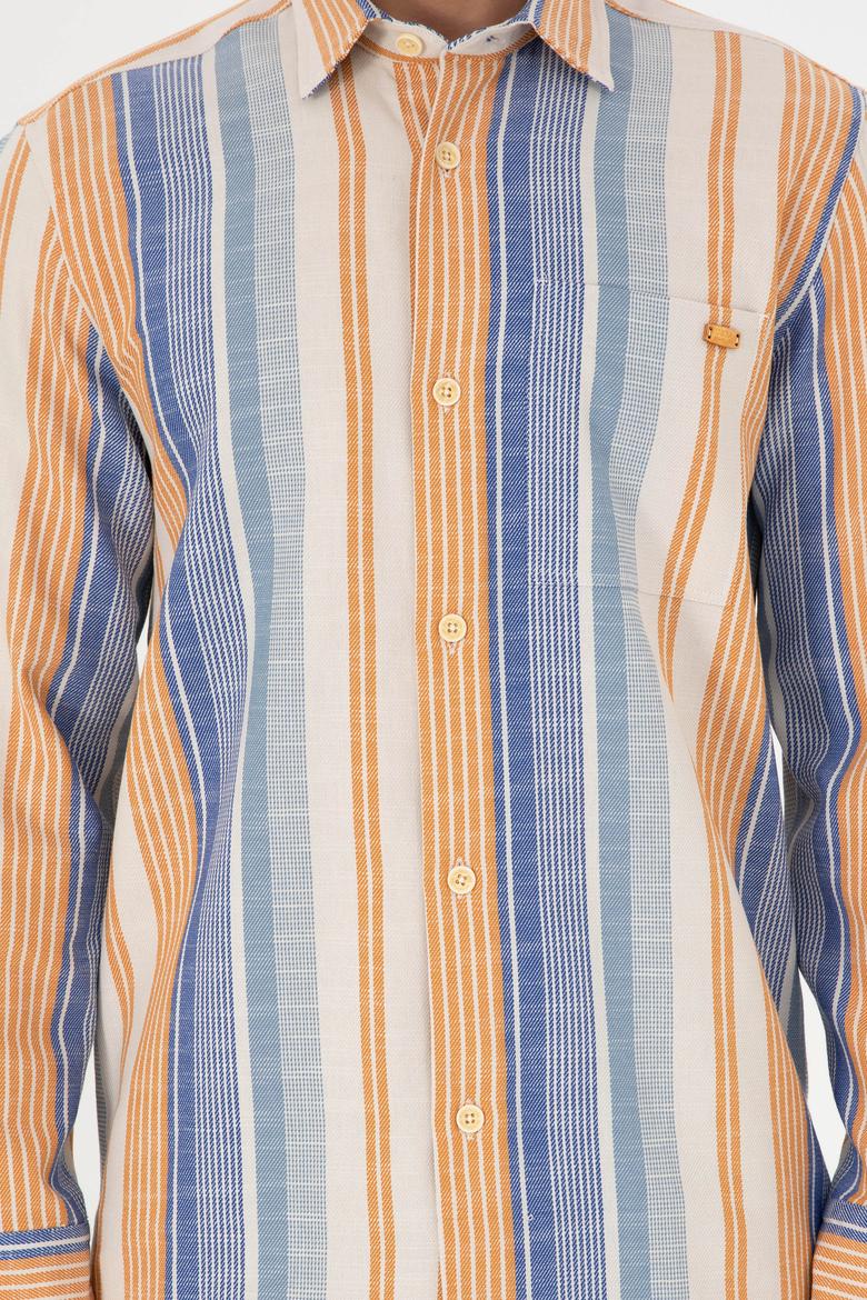 Erkek Saks Uzun Kollu Gömlek - 50291243014