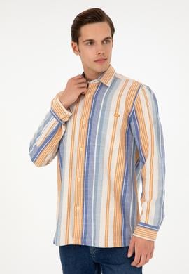 Erkek Saks Uzun Kollu Gömlek - 50291243014