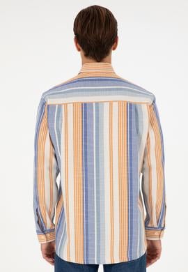 Erkek Saks Uzun Kollu Gömlek - 50291243014