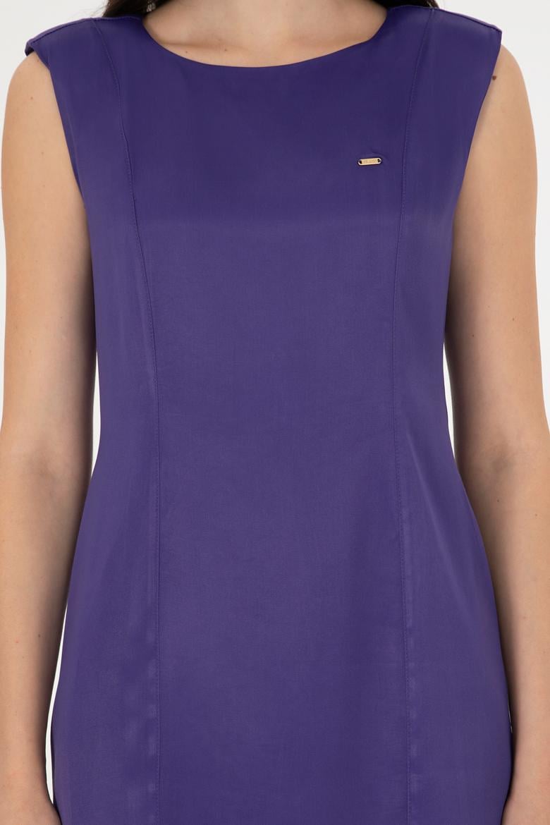 Kadın Mor Dokuma Elbise - 50289859004