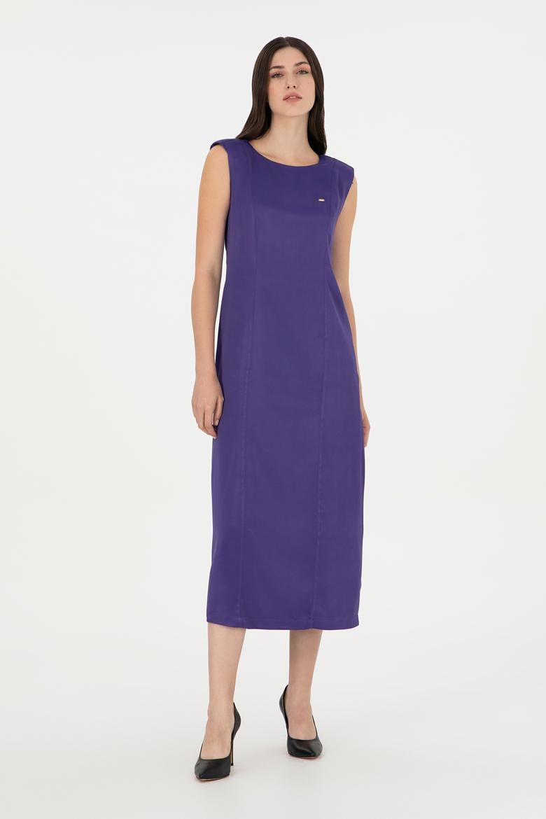 Kadın Mor Dokuma Elbise