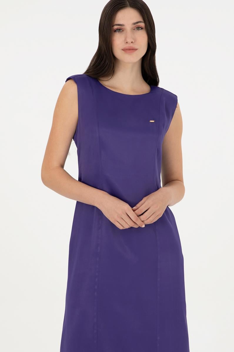 Kadın Mor Dokuma Elbise