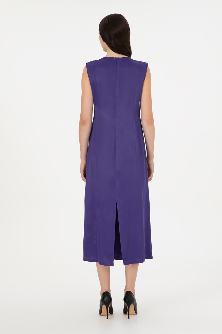 Kadın Mor Dokuma Elbise - 50289859004