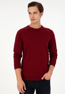 Erkek Bordo Basic Sweatshirt - 50295159021