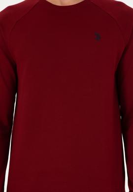 Erkek Bordo Basic Sweatshirt - 50295159021