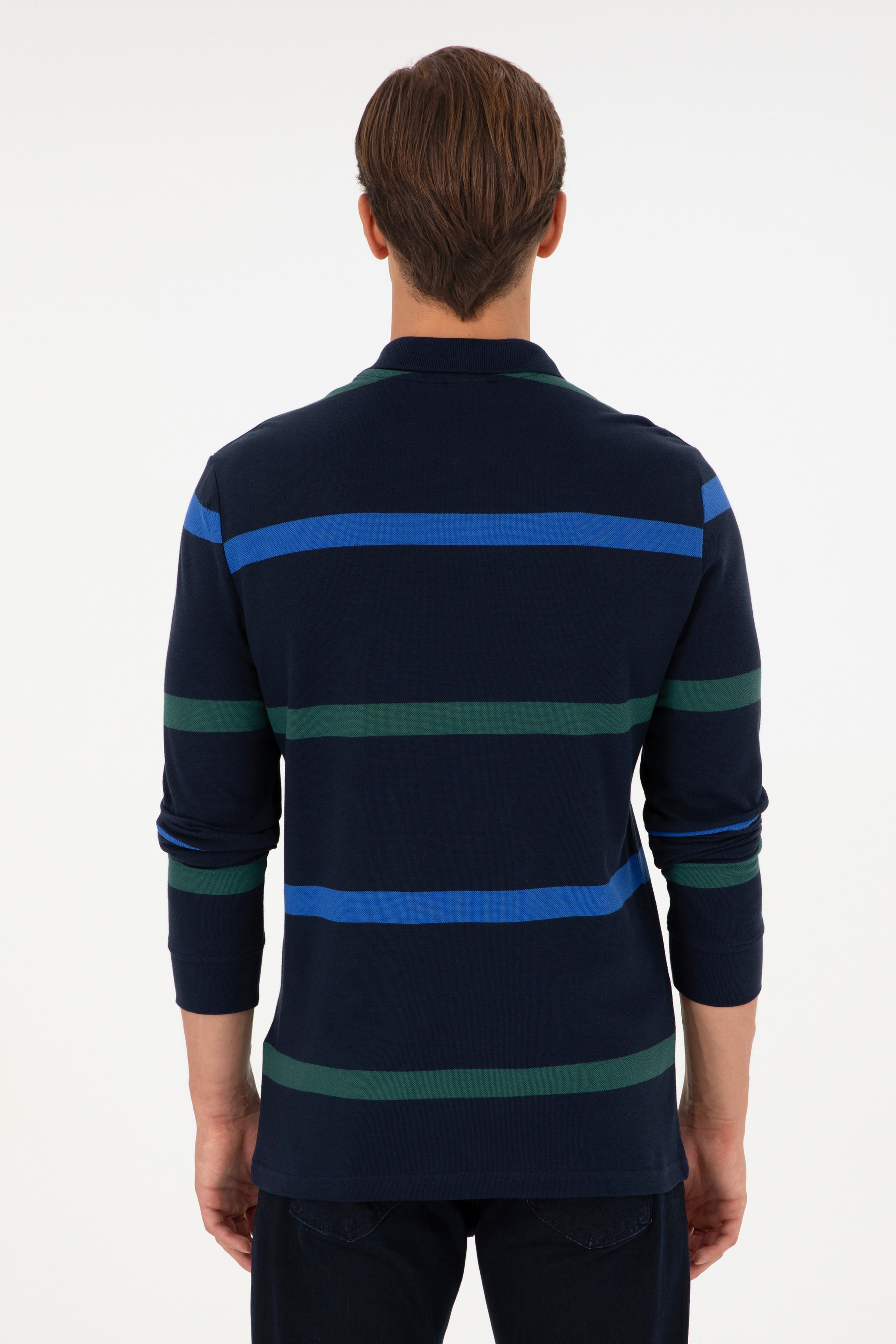 Erkek Lacivert Sweatshirt - Image 5