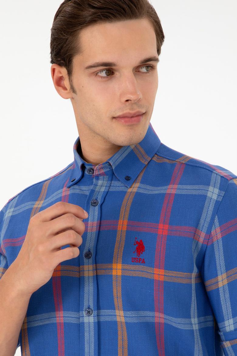 Erkek Saks Uzun Kollu Gömlek - 50290279001