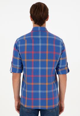 Erkek Saks Uzun Kollu Gömlek - 50290279001