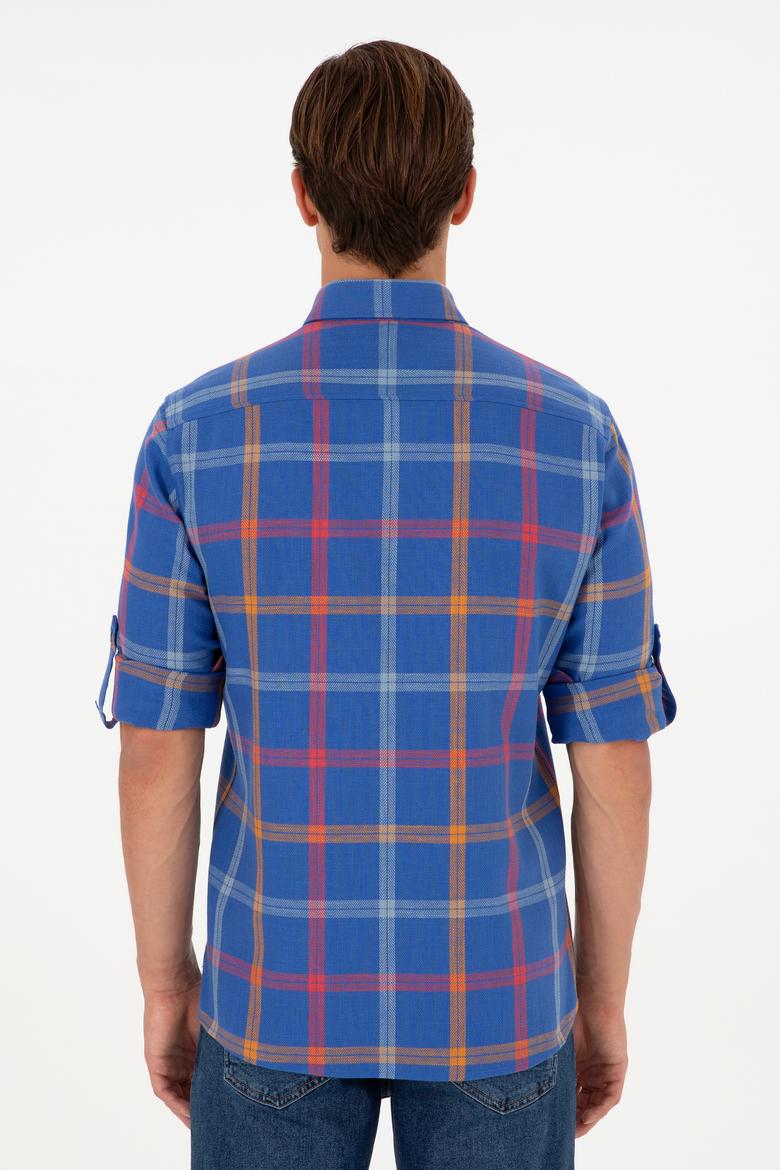 Erkek Saks Uzun Kollu Gömlek - 50290279001