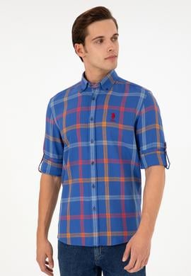 Erkek Saks Uzun Kollu Gömlek - 50290279001