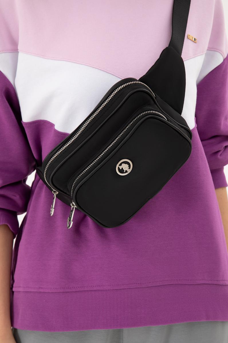 Kadın Siyah Kapitone Bel Çantası