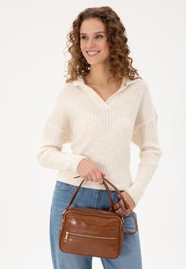 Kadın Taba Kroko Çapraz Çanta - 50300277002