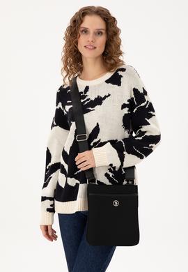 Kadın Siyah Kapitone Çapraz Çanta - 50300296002