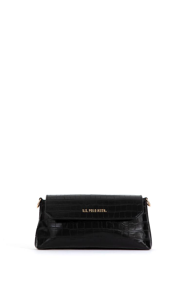 Kadın Siyah Kroko Çapraz Çanta - 50300343001